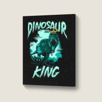 Funny Dino Paleonthology Historical Dinosaur Dinos Portrait Canvas Print | Artistshot