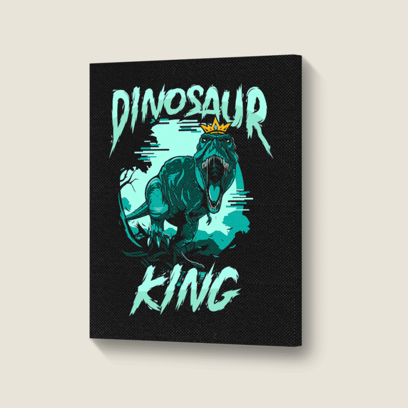 Funny Dino Paleonthology Historical Dinosaur Dinos Portrait Canvas Print | Artistshot