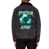 Funny Dino Paleonthology Historical Dinosaur Dinos Unisex Sherpa-lined Denim Jacket | Artistshot