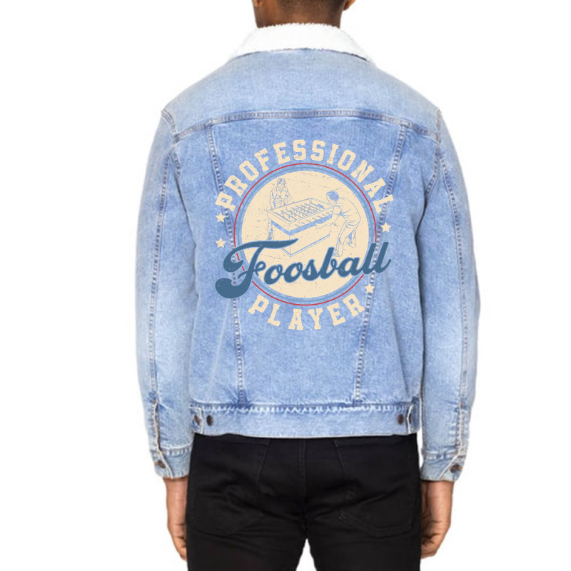 Funny Professional Foosball Player For A Table Foo Unisex Sherpa-lined Denim Jacket | Artistshot