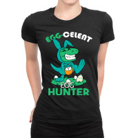 Egg Celent Egghunter Trex Dinosaur Easter Ladies Fitted T-shirt | Artistshot