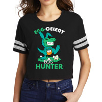 Egg Celent Egghunter Trex Dinosaur Easter Scorecard Crop Tee | Artistshot