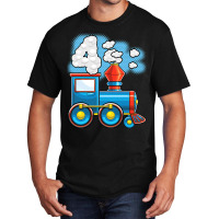 Chugga Chugga Train 4th Birthday Party Supply Birt Basic T-shirt | Artistshot