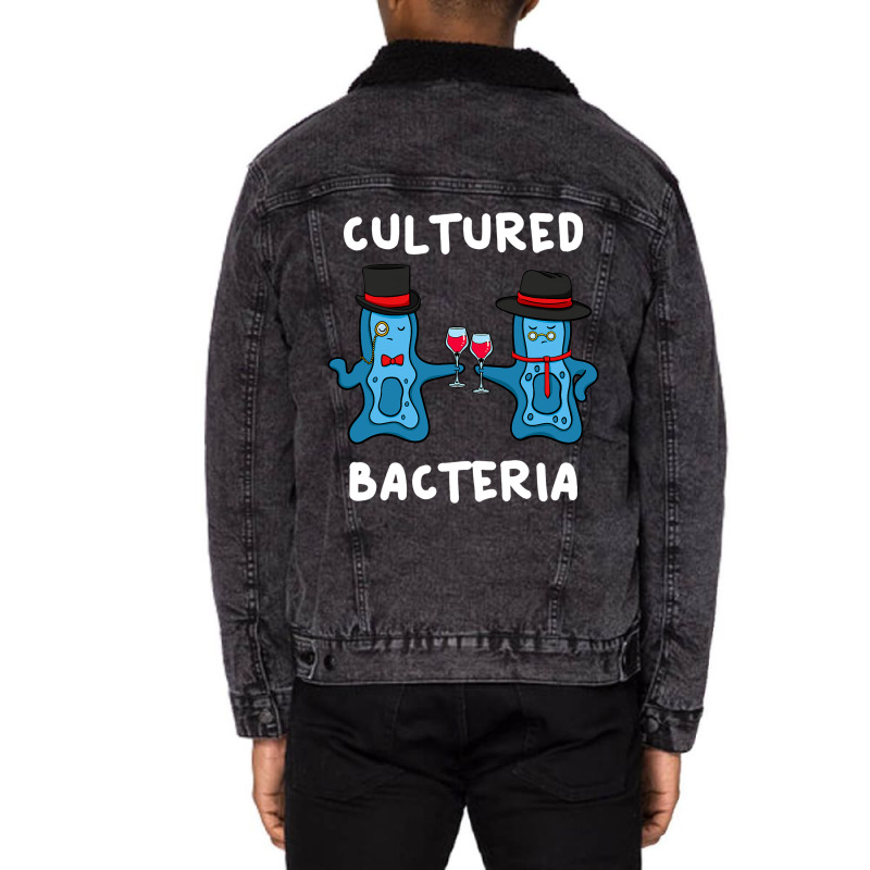 Cultured Bacteria Bacteriologist Microbiologist Bi Unisex Sherpa-lined Denim Jacket | Artistshot