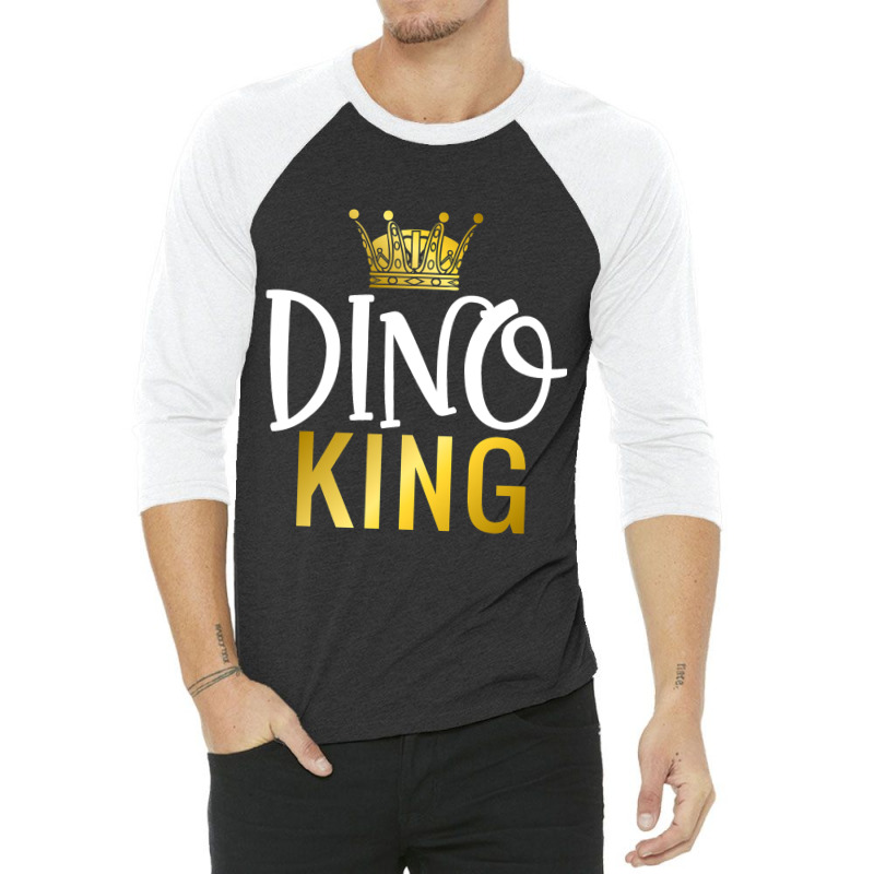 Dino King Boy Fossils Dinsosaur 3/4 Sleeve Shirt | Artistshot