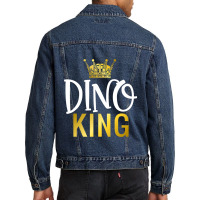 Dino King Boy Fossils Dinsosaur Men Denim Jacket | Artistshot