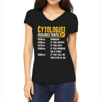 Cytologist Cytology Microbiologist Microscopy Hour Women's V-neck T-shirt | Artistshot