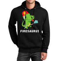 Firefighter Volunteer Fireman Dinosaur Funny Dino  Unisex Hoodie | Artistshot