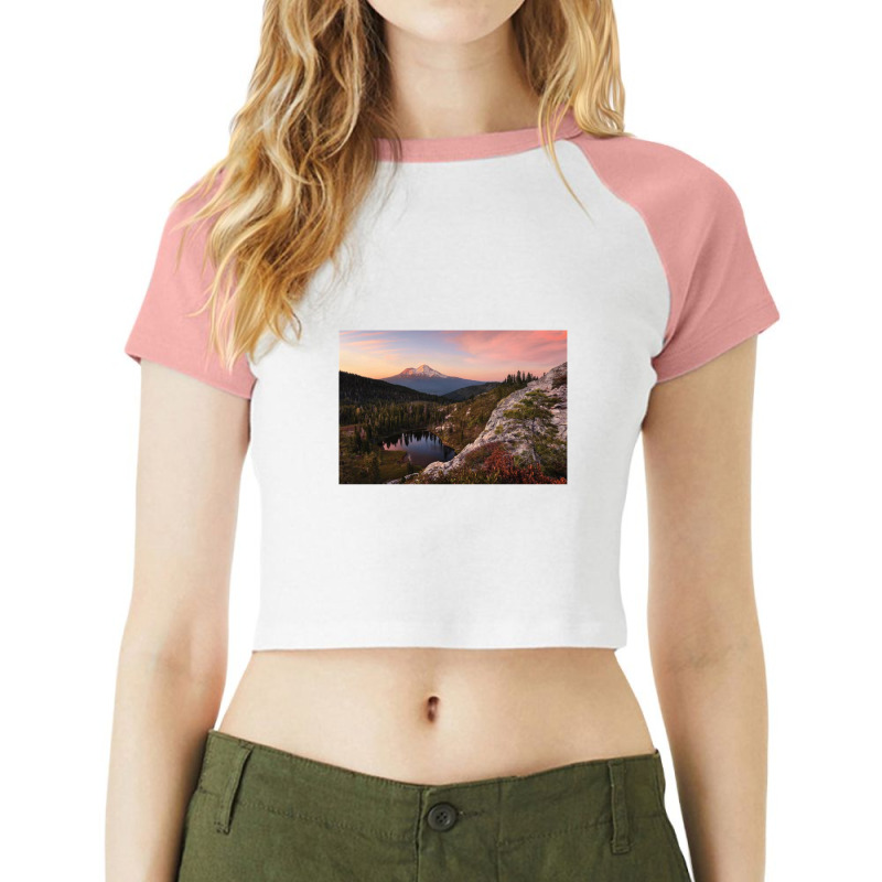 Between The Light Raglan Crop Top by LaDonnaOesterle | Artistshot