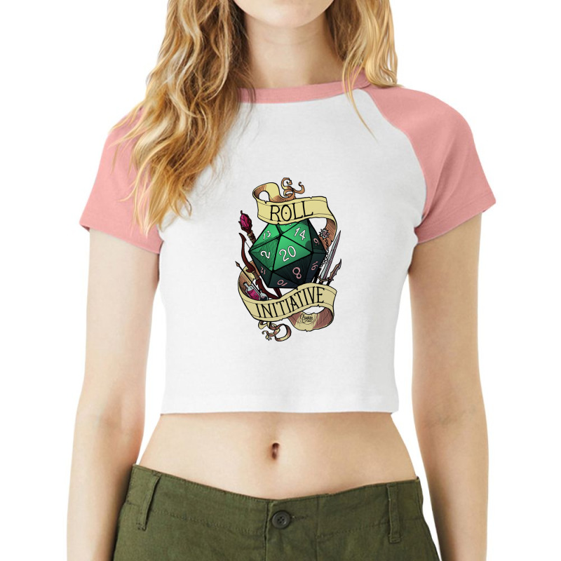 Roll Initiative Raglan Crop Top by CamrynWyatt | Artistshot