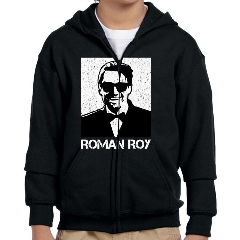 Roman Roy  B/w Youth Zipper Hoodie by Babybol | Artistshot