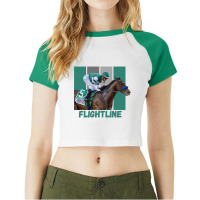 Flightline Horse Racing Thoroughbred Del Mar Santa Anita Pullover Hood Raglan Crop Top | Artistshot