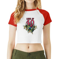 Dungeons & Dragons Birthday Level Up Forty Raglan Crop Top | Artistshot