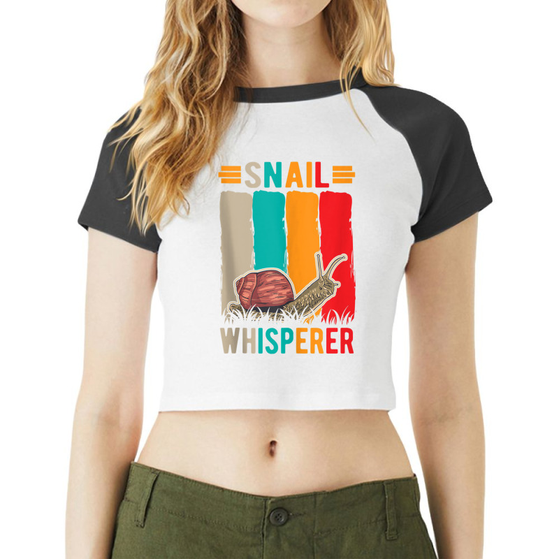 Snail Whisperer Tank Top Raglan Crop Top by cm-arts | Artistshot