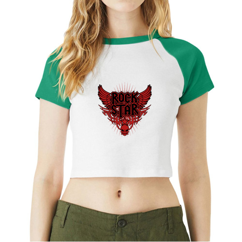 Rock Star Raglan Crop Top by TerryFoutch | Artistshot