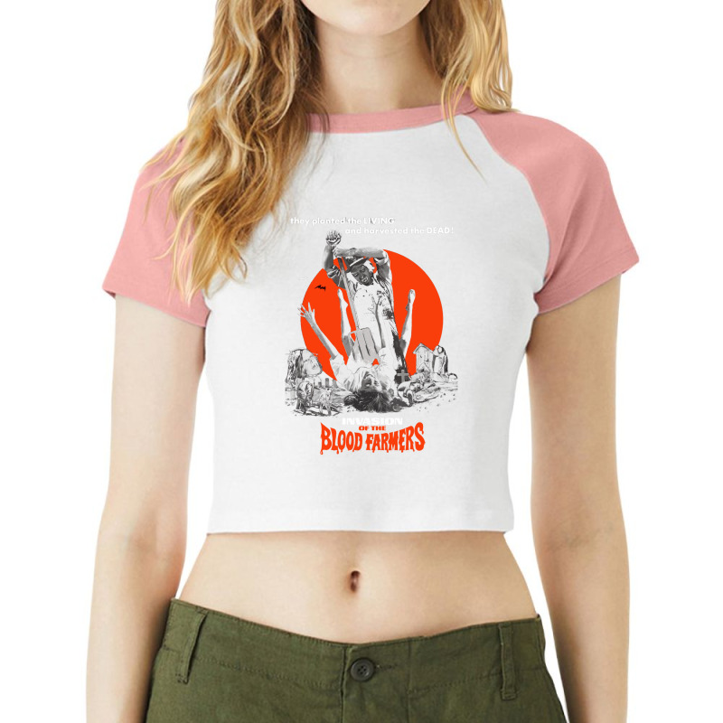 Invasion Of The Blood Farmers 1 Raglan Crop Top by AmandaGoodrich | Artistshot