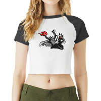 Halloween Headless Horseman Pumpkin Reaper T Shirt Raglan Crop Top | Artistshot