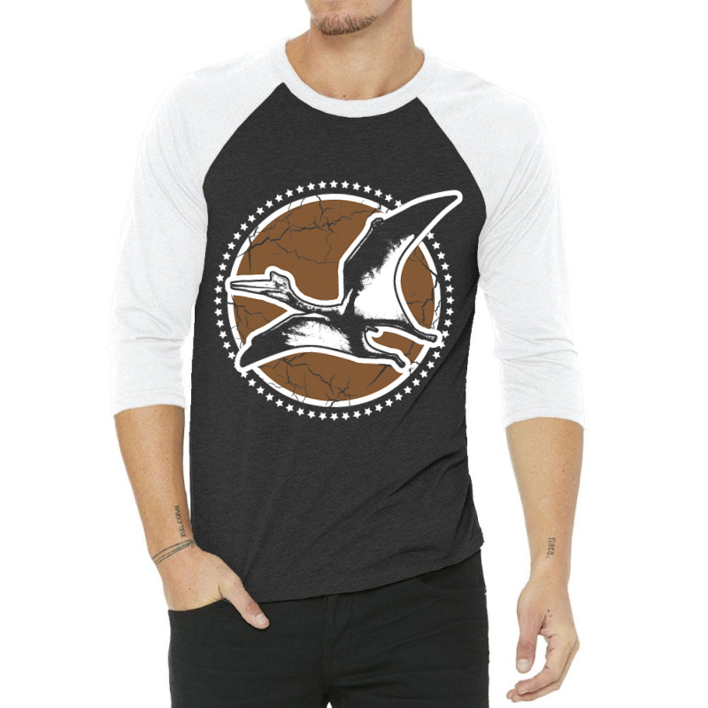 Dinosaur Prehistoric Animals Pterosaurs Pterosauri 3/4 Sleeve Shirt | Artistshot