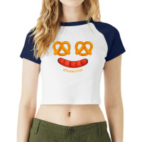 Oktoberfest Shirt German Celebration Pretzel Sausage Gift T Shirt Raglan Crop Top | Artistshot