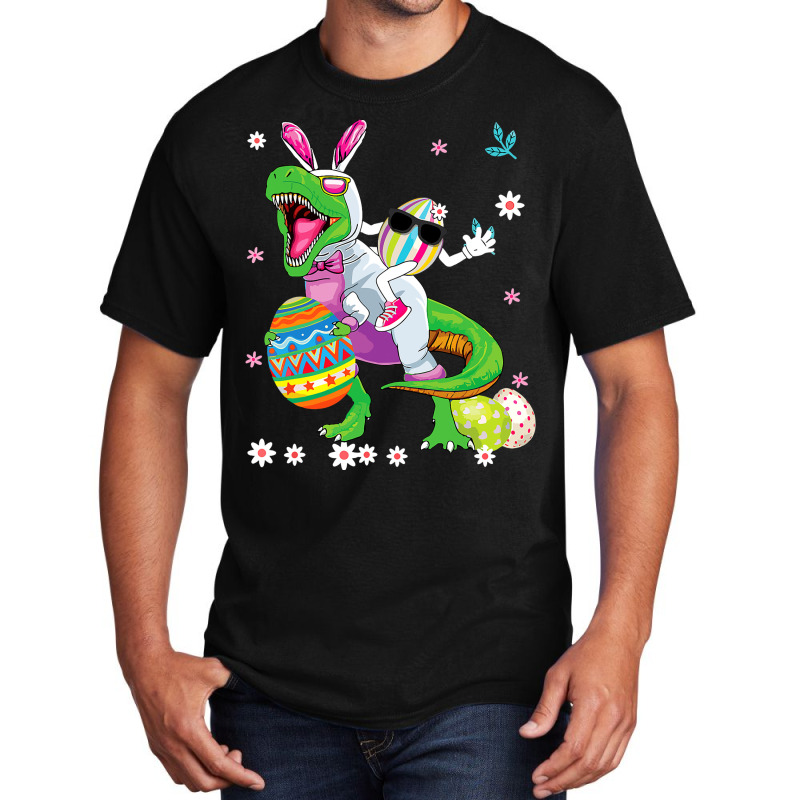 Easter Dinosaur Bunny Ears Easter Basket Stuffers  Basic T-shirt | Artistshot