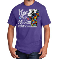 Fight For Autism Awareness World Autism Awareness Day 2021 T Shirt Basic T-shirt | Artistshot