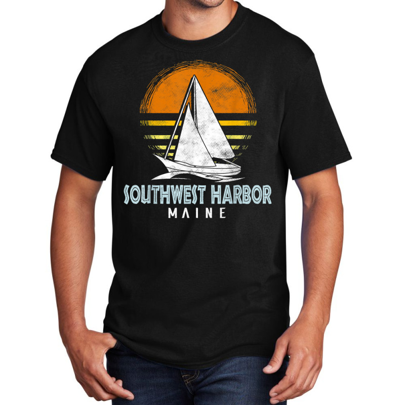 Nautical Boat Design Southwest Harbor Maine Yacht Club T Shirt Basic T ...