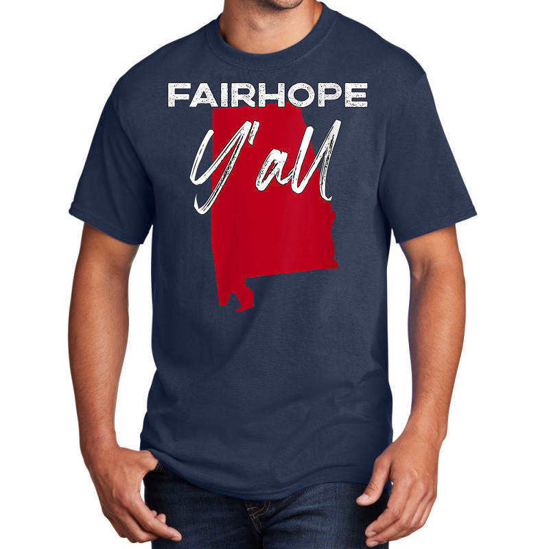 Womens Fairhope Alabama Y'all Al Pride State Map Cute V Neck T Shirt Basic T-shirt by paisleafuscaldo | Artistshot