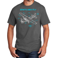 How Planes Fly Funny Aviation Gift Rc Plane Pilot Basic T-shirt | Artistshot