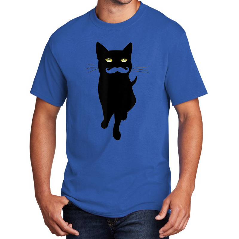 Moustache Cat Basic T-shirt | Artistshot