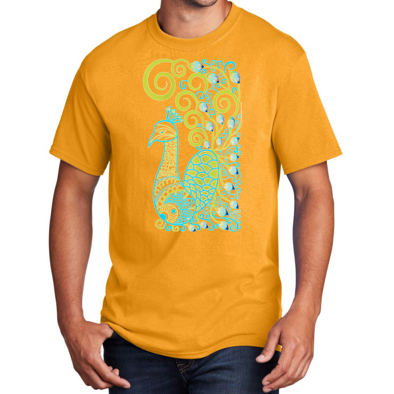 Peacock Mandala & Yoga Gift T Shirt Basic T-shirt | Artistshot