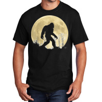 Funny Bigfoot Sasquatch Full Moon Forest T Shirt Basic T-shirt | Artistshot