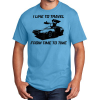 I Like To Travel From Time To Time. Funny Retro Car Vacation T Shirt Basic T-shirt | Artistshot