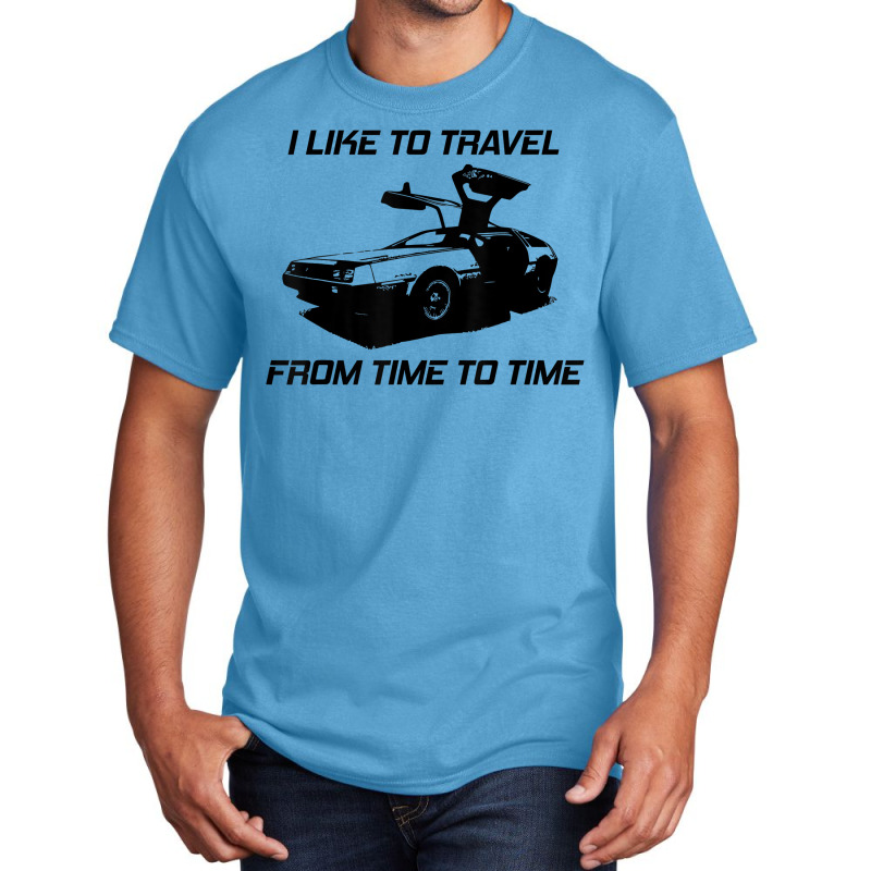 I Like To Travel From Time To Time. Funny Retro Car Vacation T Shirt Basic T-shirt by shoaibmolleda | Artistshot