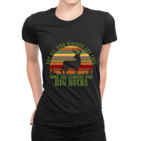 Funny Adventure Traveling Looking For Big Bucks Hu Ladies Fitted T-shirt | Artistshot