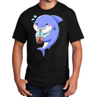 Shark Bubble Tea T  Shirt Shark Bubble Tea Sea Boba Milk Tea Chinese A Basic T-shirt | Artistshot