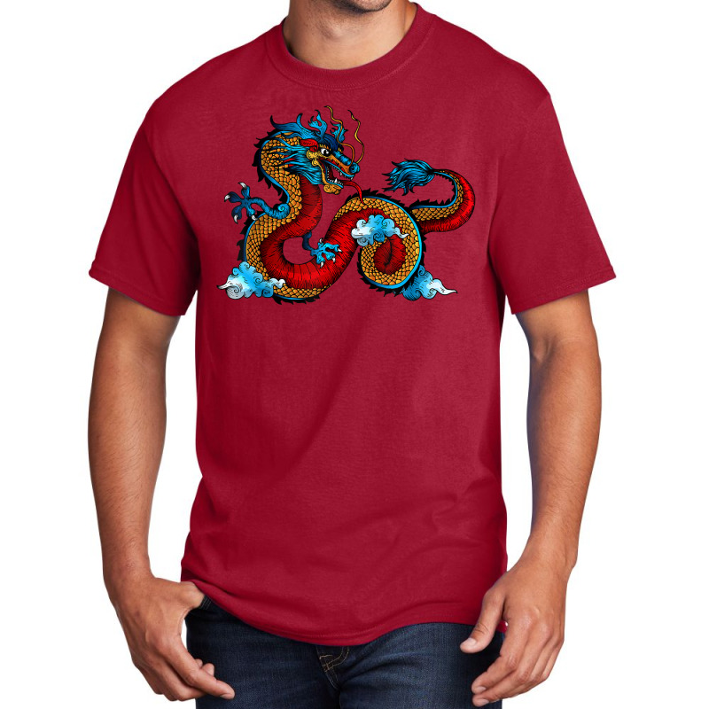 Beautiful Chinese Dragon In The Clouds Art T Shirt Basic T-shirt | Artistshot