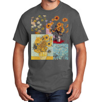 Famous Paintings T  Shirt Van Gogh Vs Claude Monet Floral Impressionis Basic T-shirt | Artistshot