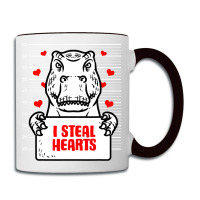 Dinosaur Valentines Day Kids I Steal Hearts Trex Coffee Mug | Artistshot