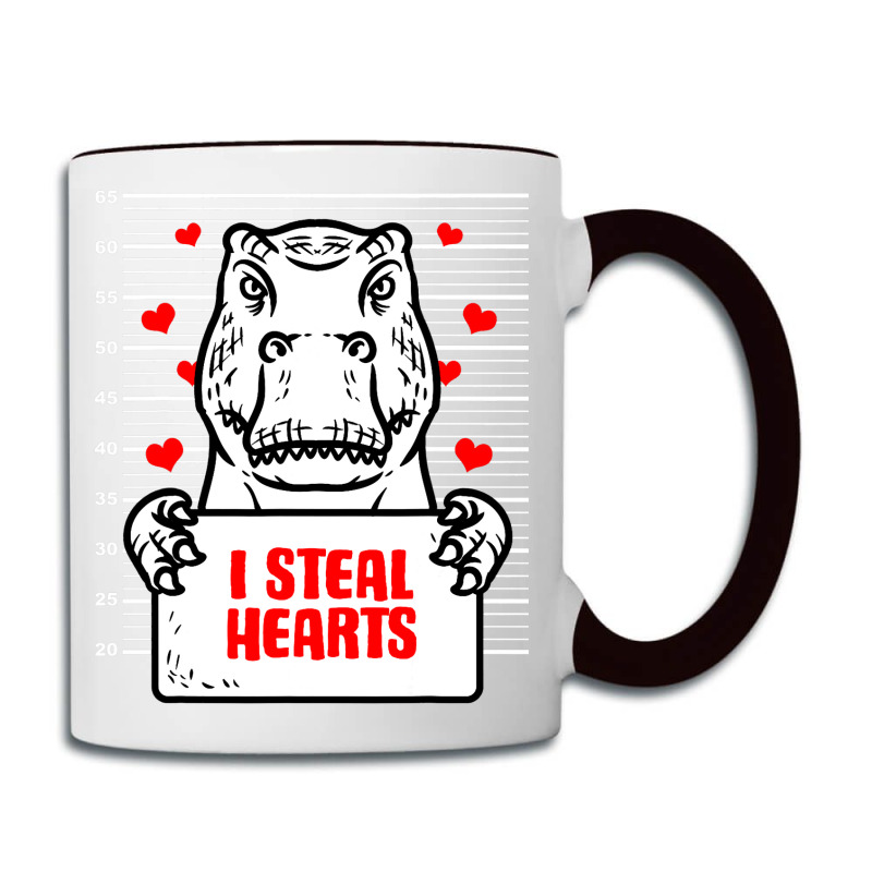 Dinosaur Valentines Day Kids I Steal Hearts Trex Coffee Mug | Artistshot