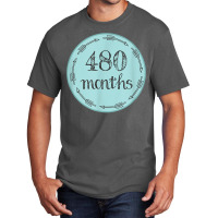 Funny 40th Birthday Milestone Belly Badge Gift Basic T-shirt | Artistshot