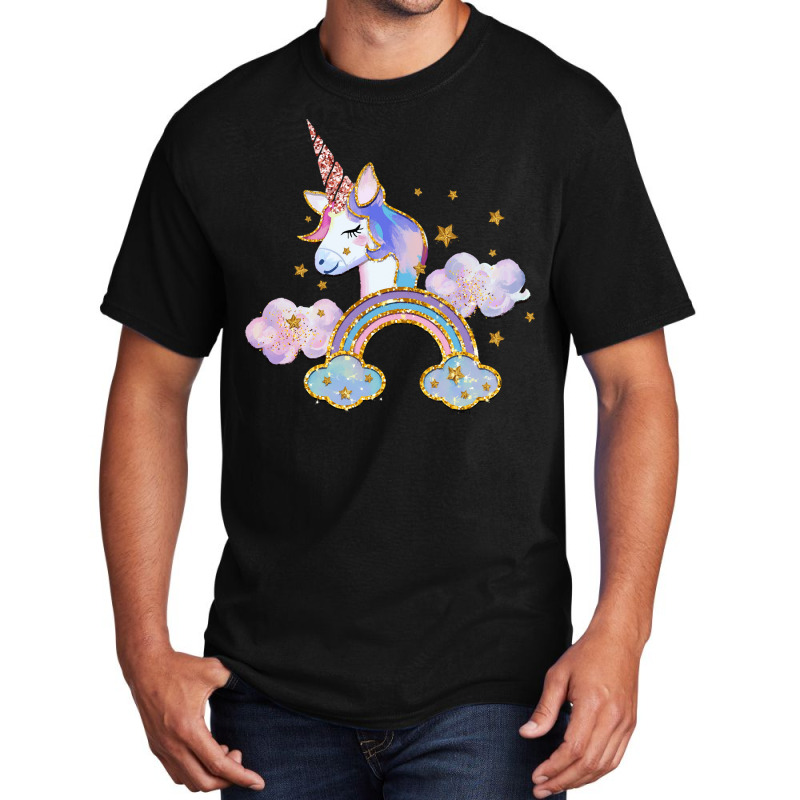 Rainbow Unicorns T Shirtrainbow Unicorn T Shirt (1) Basic T-shirt | Artistshot