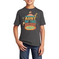 Aunt Of The Birthday Ringmaster Kids Circus Party B Day T Shirt Basic Youth T-shirt | Artistshot