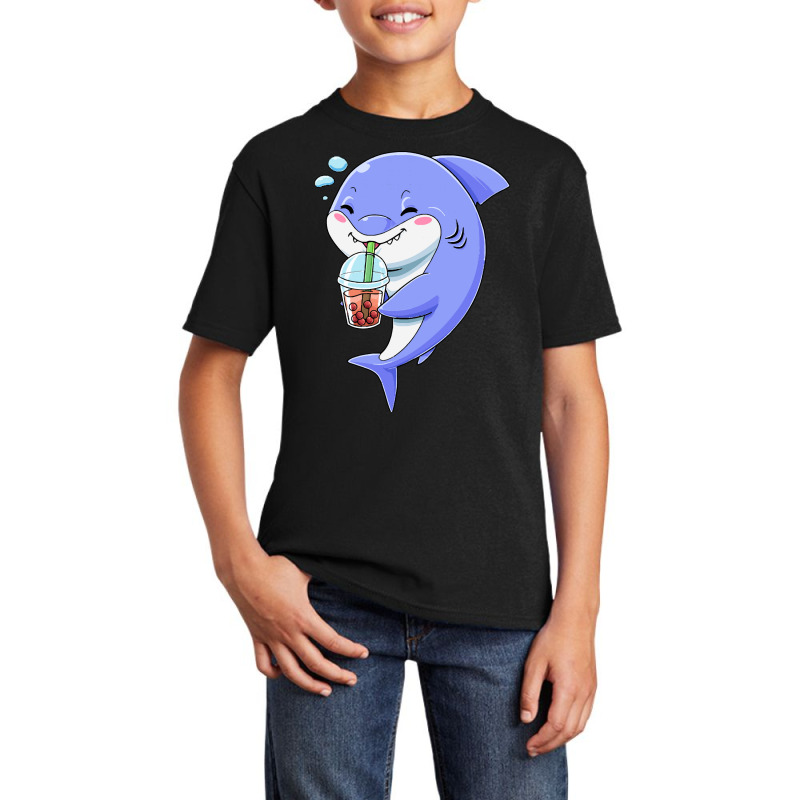 Shark Bubble Tea T  Shirt Shark Bubble Tea Sea Boba Milk Tea Chinese A Basic Youth T-shirt by lizardgasp | Artistshot