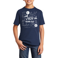 Birthday Square Root Math Problem Fun Calculation 68th T Shirt Basic Youth T-shirt | Artistshot