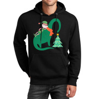 Elf Riding Dinosaur Christmas Xmas Pajama Boys Gir Unisex Hoodie | Artistshot