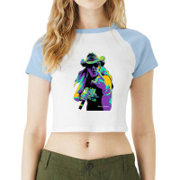 Johnny Solinger - Essential Popart Style Tributte Johnny Solinger Raglan Crop Top | Artistshot