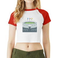 Stadium Grandstand Sport Stadium 1 Raglan Crop Top | Artistshot