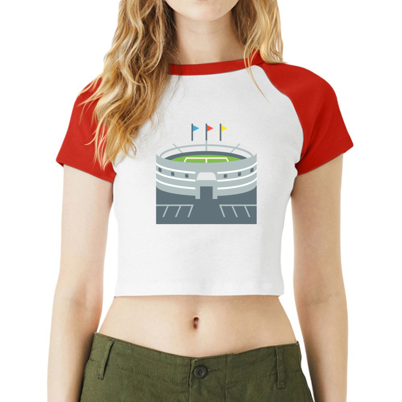 Stadium Grandstand Sport Stadium 1 Raglan Crop Top by cm-arts | Artistshot