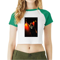 Johnny Solinger Of Skid Row Framed Art Print Raglan Crop Top | Artistshot