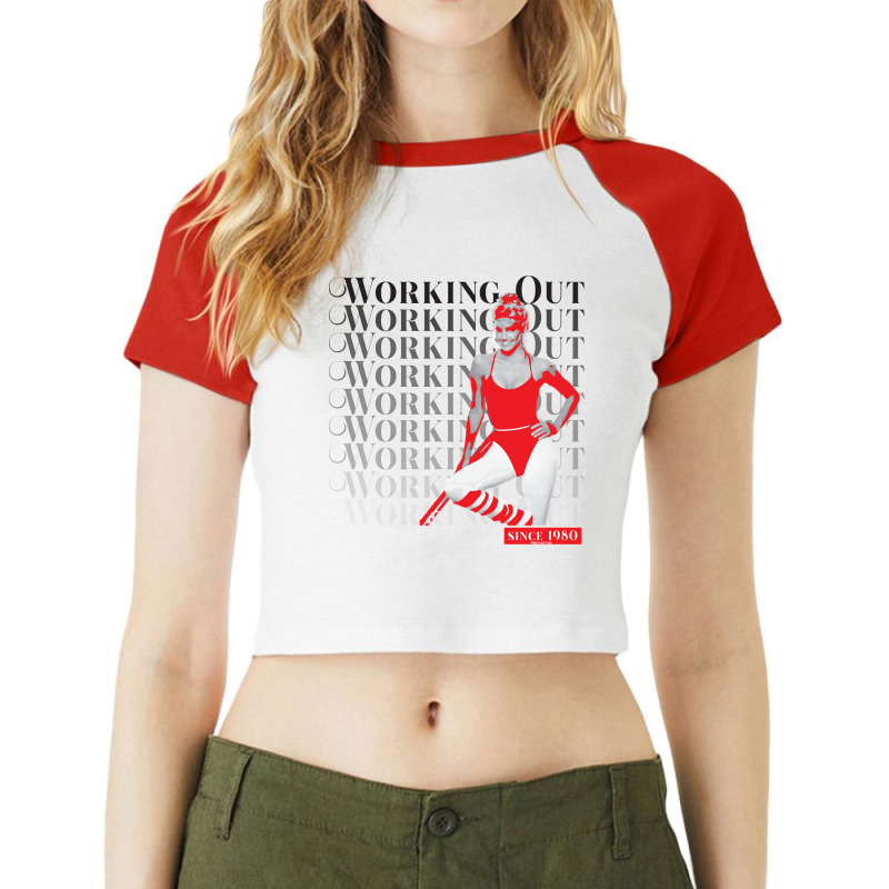 Working Out Since 1980 Raglan Crop Top by Kenruhaea79 | Artistshot